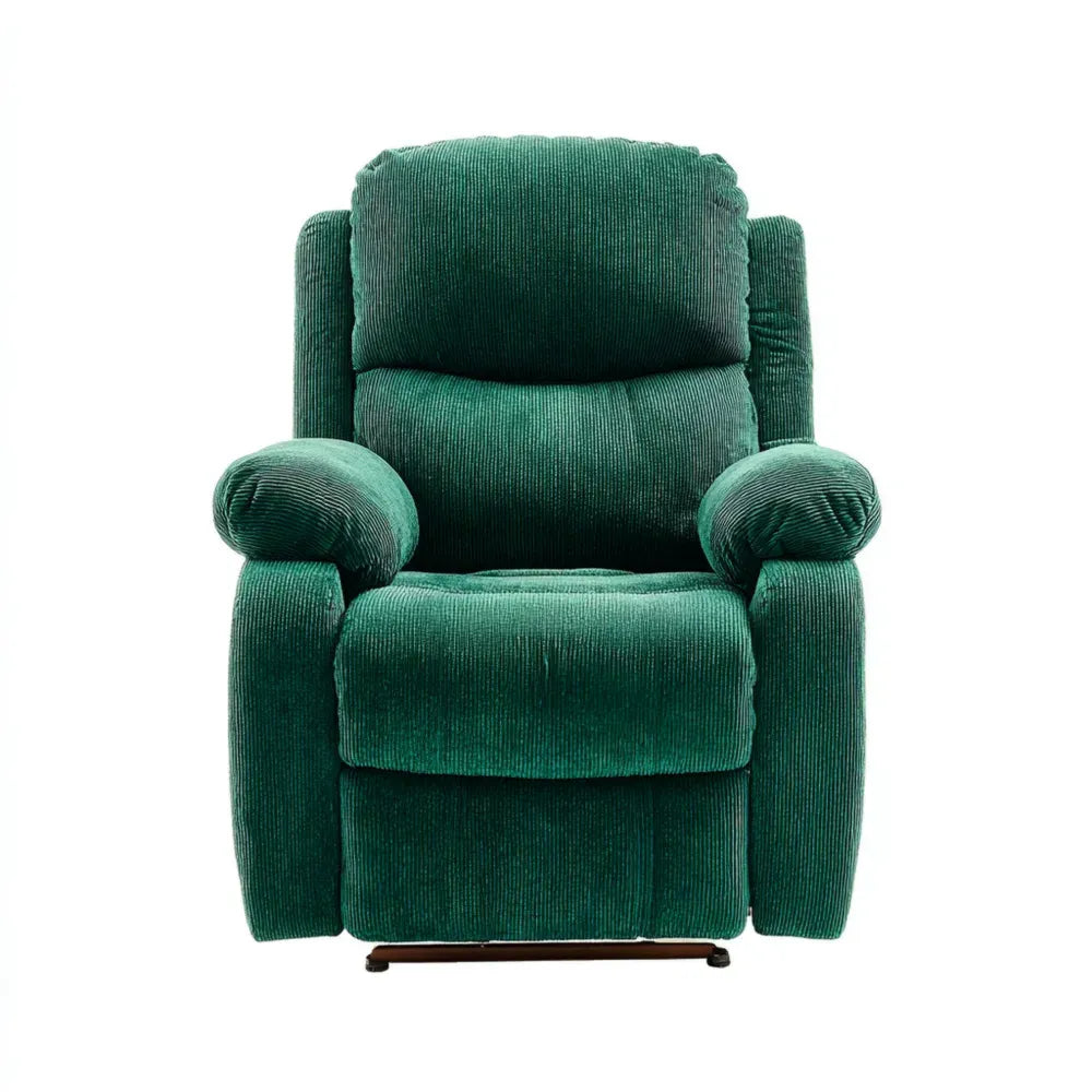 Recliner Chair 85x90x105 cm Fabric Upholstery Lush Green Plush Comfortable Design