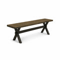 Panca in legno e metallo noce e nero 120x35x45 cm