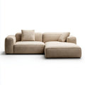 Sectional Sofa Set 250x150x85 cm - Fabric Upholstery Modern Design - Light Beige