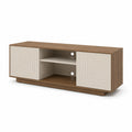 Mobile TV in Legno con Porte Scorrevoli Beige 160cm