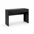 Scrivania rettangolare con cassetti in pannello MDF nero 120x40x75 cm