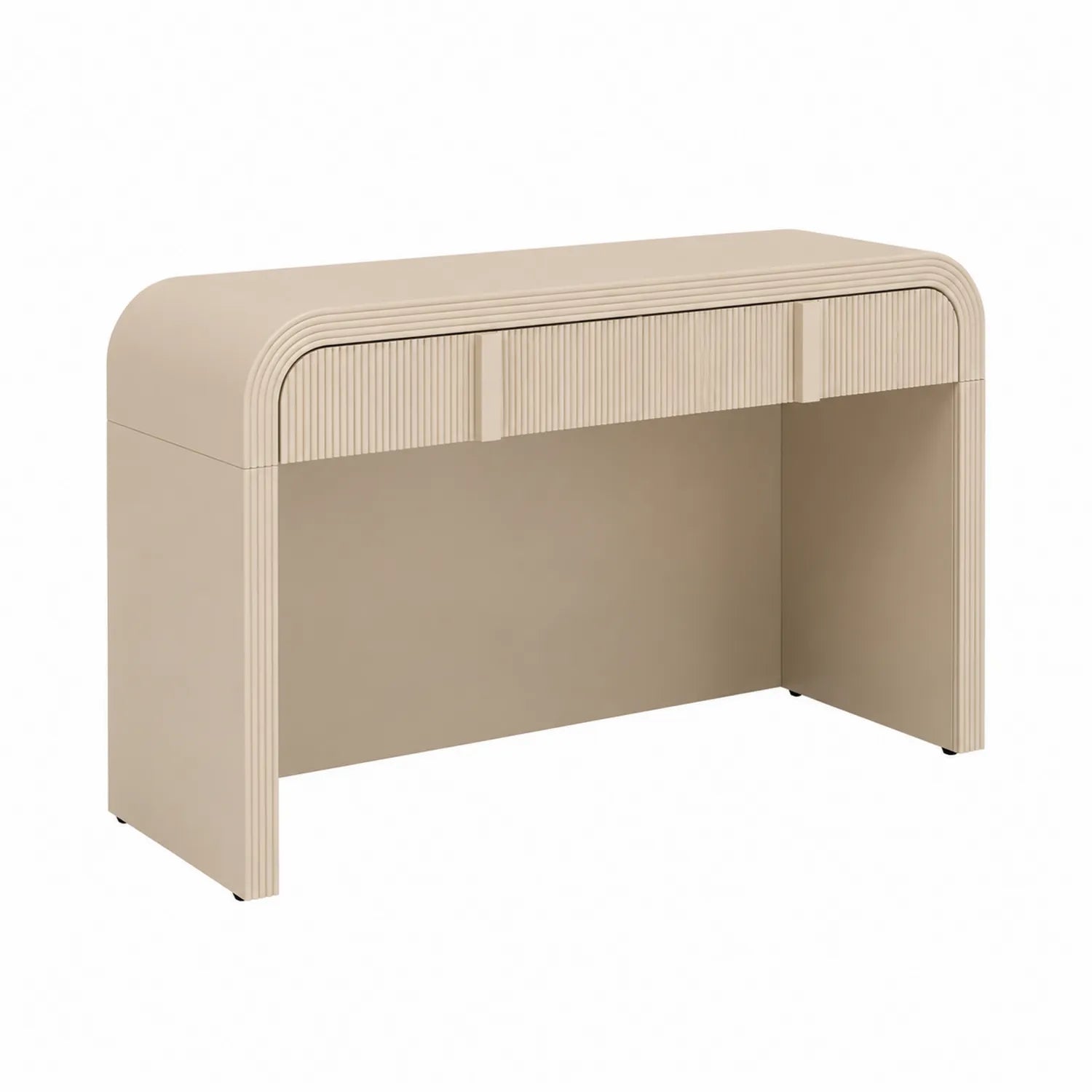 Consolle Rettangolare in Legno Composito Beige 110x40x76 cm