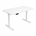 Scrivania regolabile in altezza metallo e MDF Bianco 120x60 cm