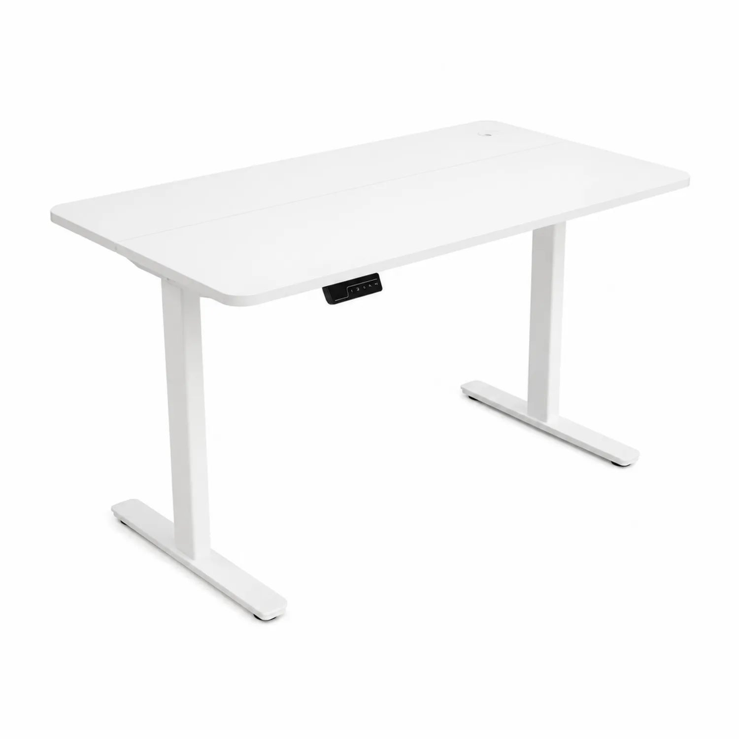 Scrivania regolabile in altezza metallo e MDF Bianco 120x60 cm