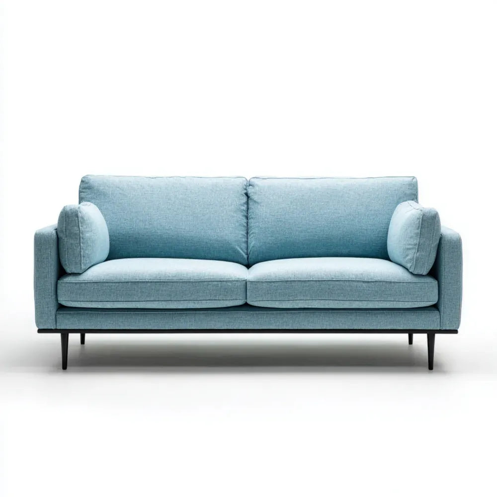 Modern Fabric Sofa 180x85x75 cm - Light Blue - Contemporary Design