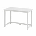 Scrivania rettangolare in legno e metallo bianco