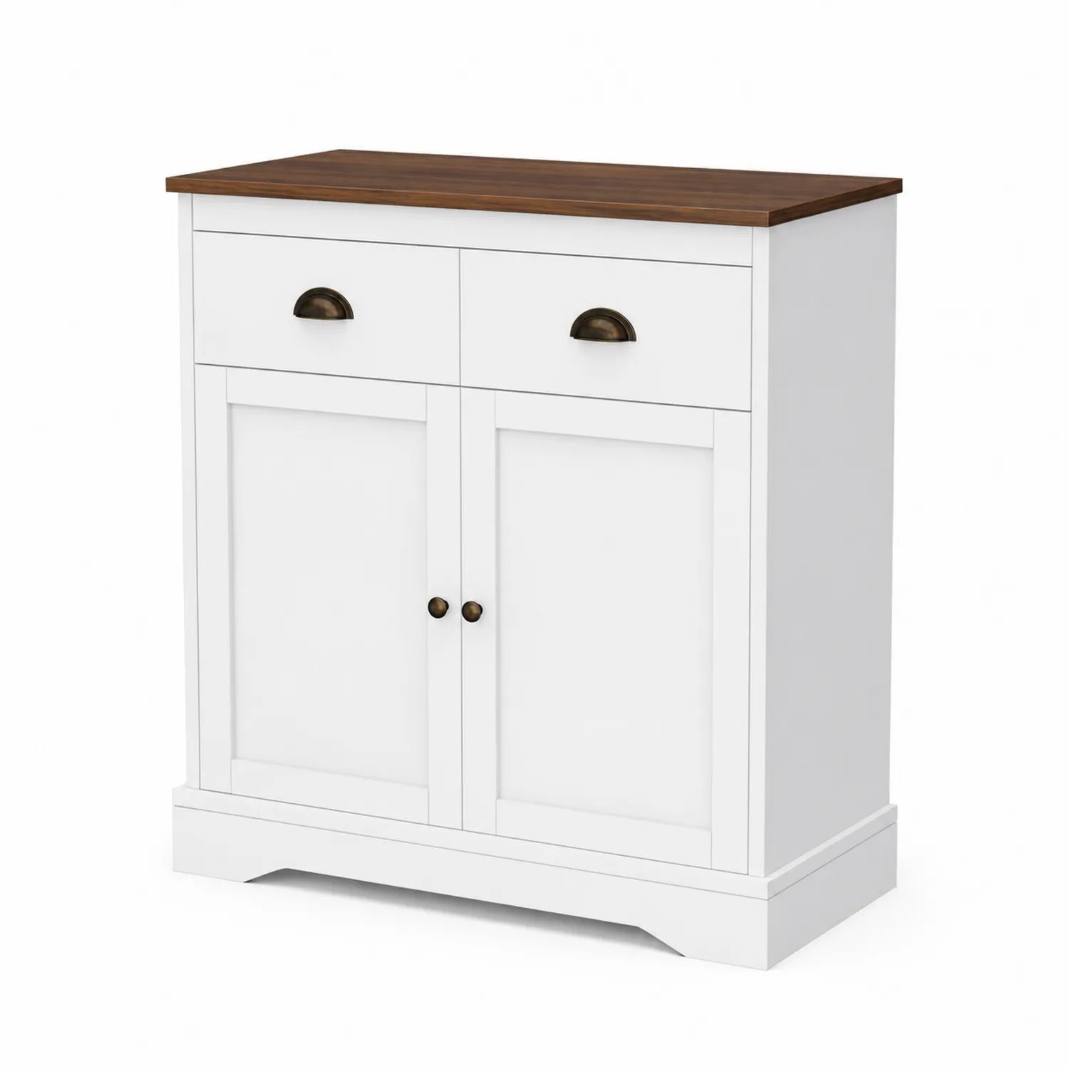 Credenza in legno con cassetti e ante 90x80x40cm
