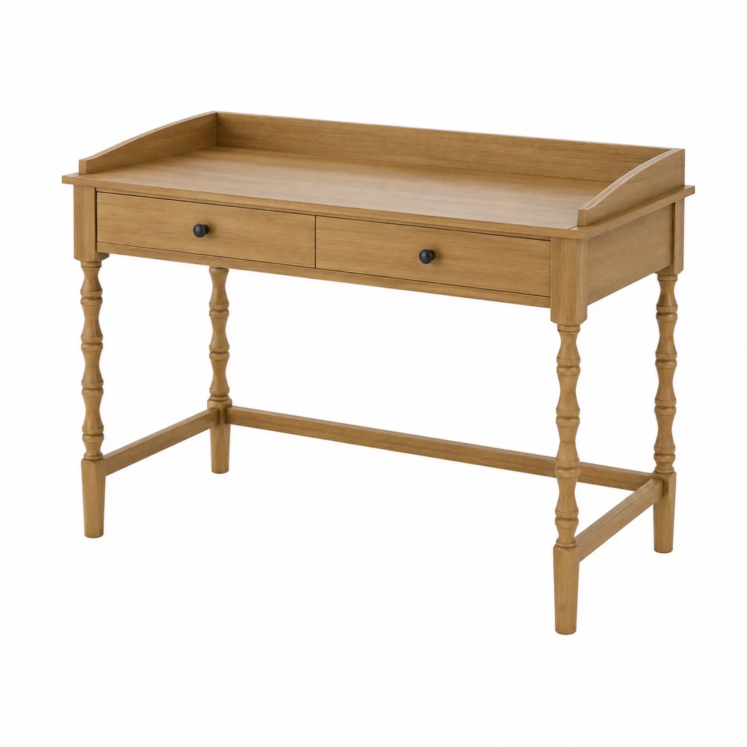 Scrivania in Legno Massello con 2 Cassetti 120x50x75 cm