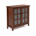 Credenza in legno e vetro 80x35x90 cm