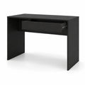 Scrivania rettangolare in legno composito nero con cassetto