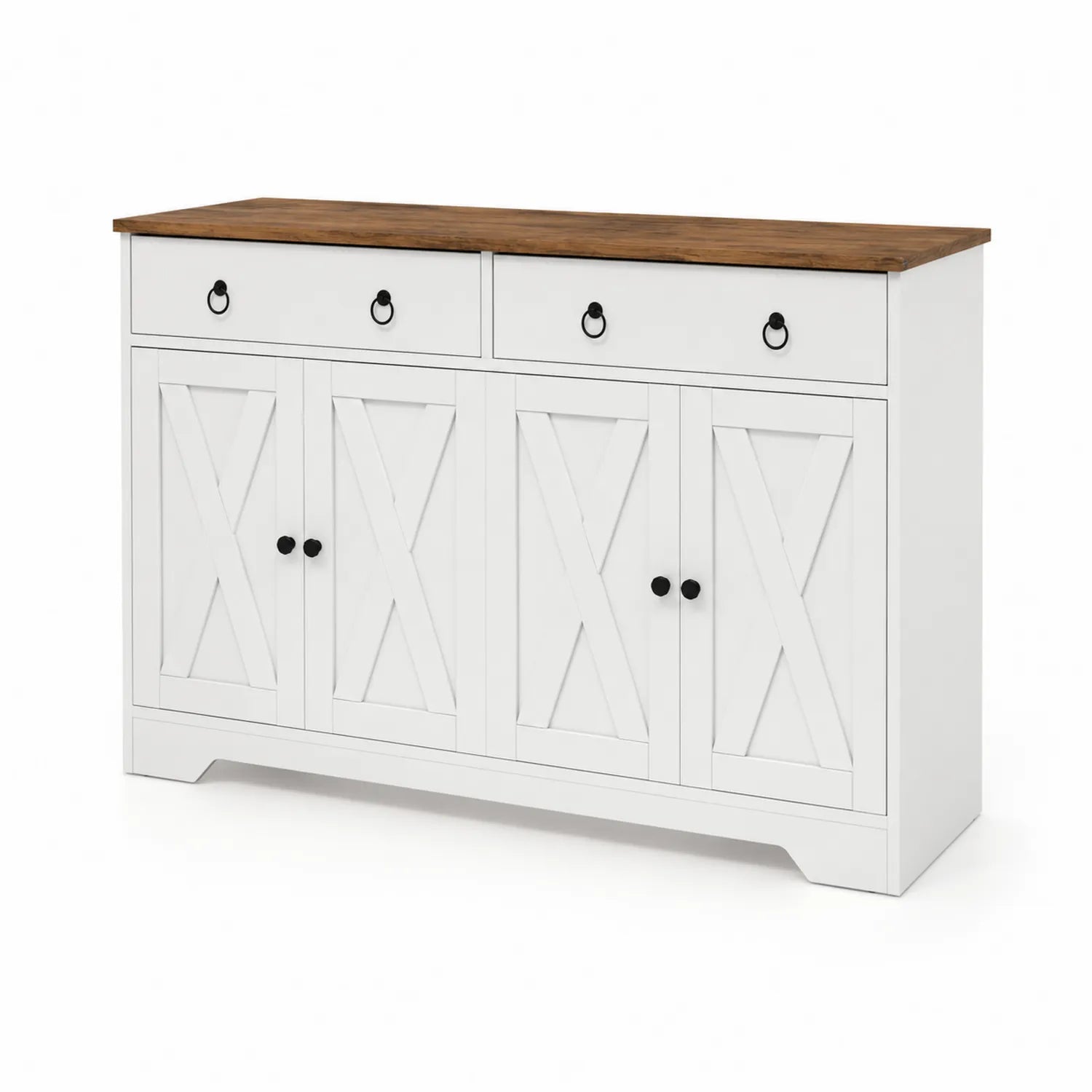 Credenza legno con piano rovere 120x40x80 cm