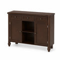 Credenza in legno massello con cassetti e ante marrone