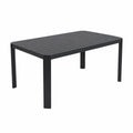 Tavolo da esterno in metallo nero 150x90 cm