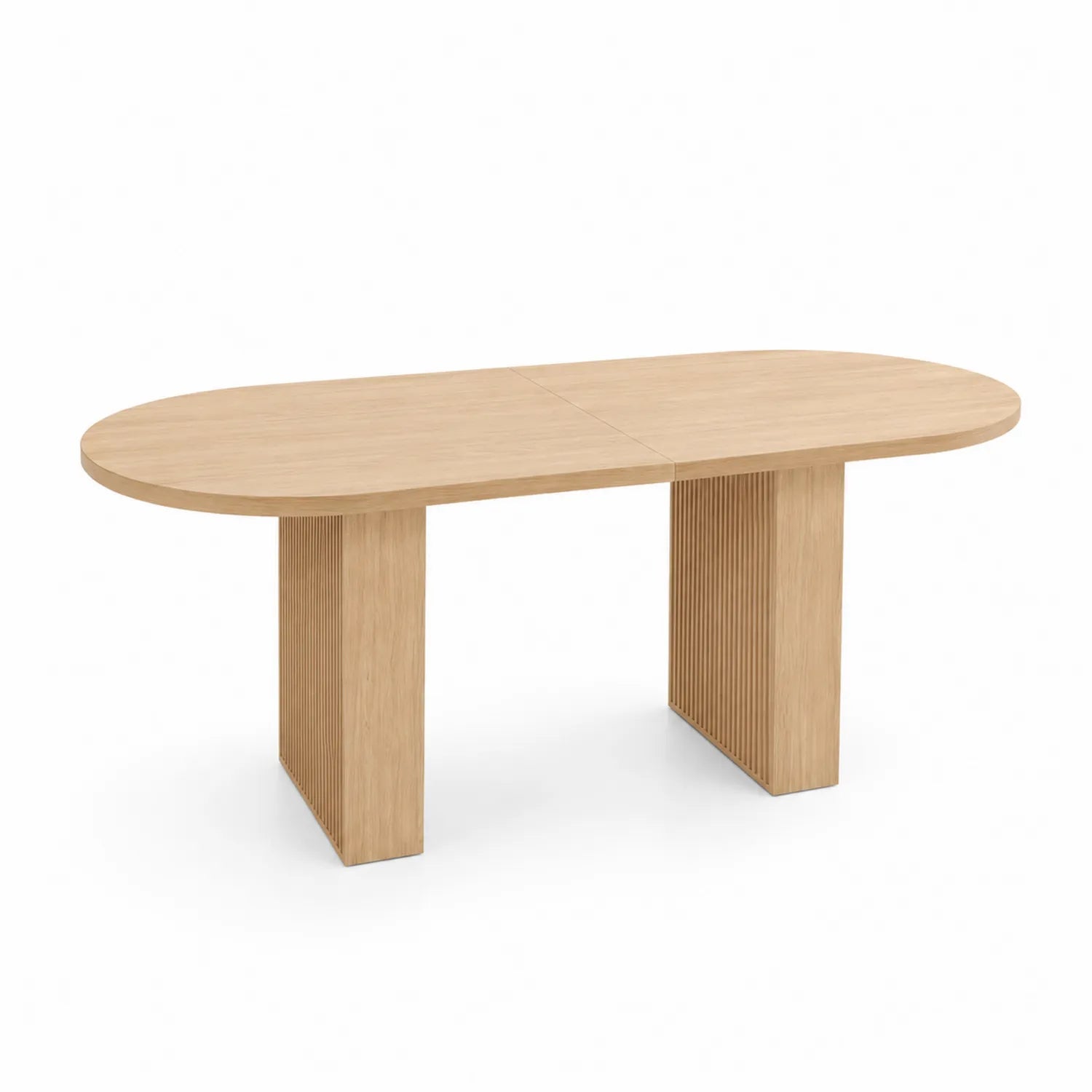 Tavolo da pranzo ovale in legno di quercia 200x100x75 cm