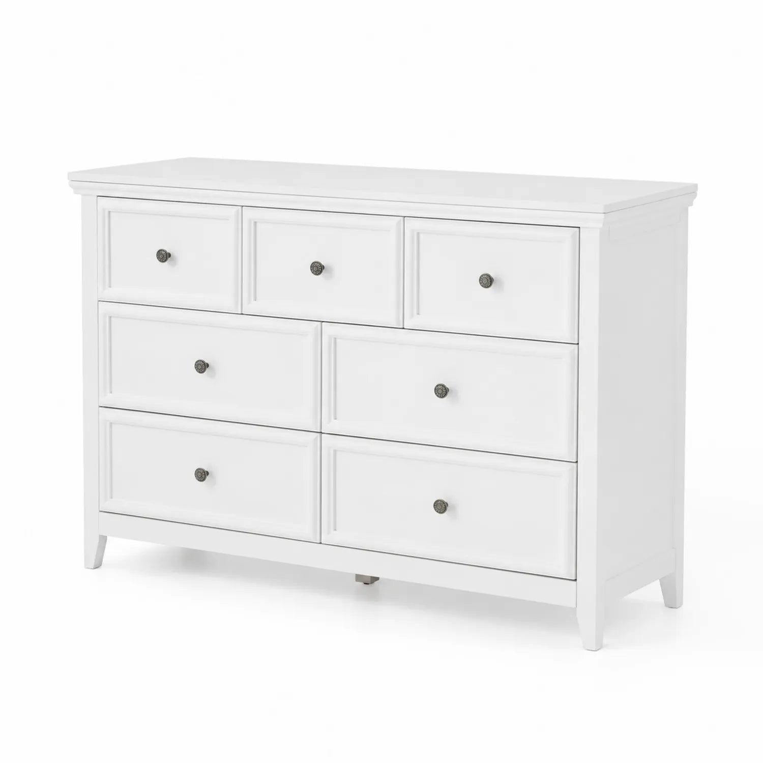 Cassettiera con 7 cassetti in MDF Bianco