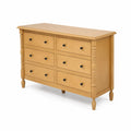 Cassettiera in legno massello con 6 cassetti Naturale