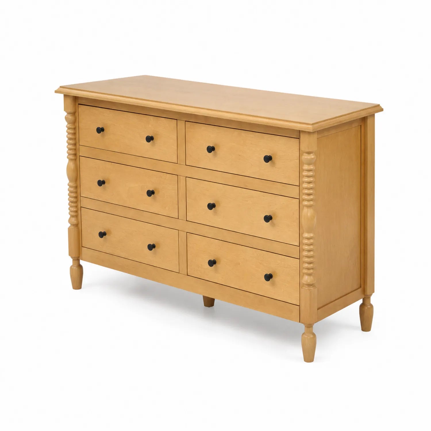 Cassettiera in legno massello con 6 cassetti Naturale