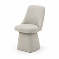 Sedia da Pranzo in Tessuto Poliestere Grigio 45x55x85 cm
