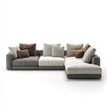 L-Shaped Sofa Set Fabric Upholstery 290x150x85 cm - Gray - Modern Design
