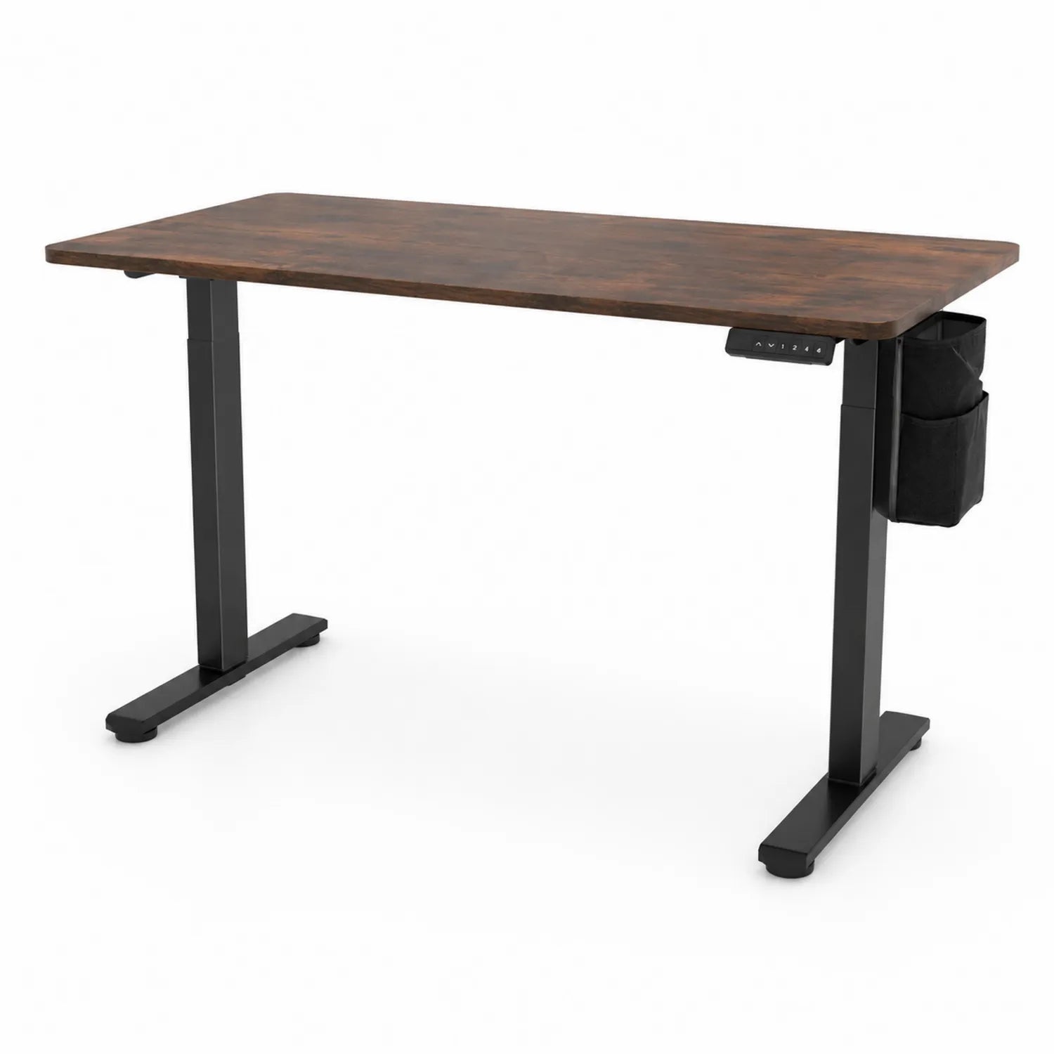 Tavolo regolabile in legno e metallo marrone 120x60 cm