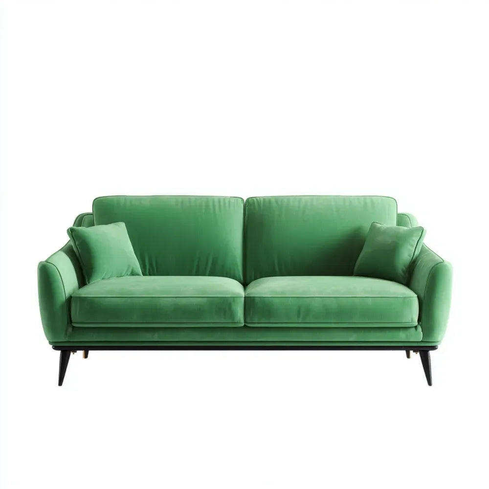 Velvet Upholstered Sofa 200x85x90 cm - Green - Contemporary Design