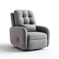 Recliner Chair Fabric Upholstered 80x90x100 cm - Light Gray - Modern Design