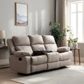 Recliner Sofa Fabric Upholstery 200x90x100 cm - Beige - Modern Design