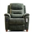 Recliner Fabric Upholstery 78x90x100 cm with Remote Control - Olive Green - Modern Comfort Design